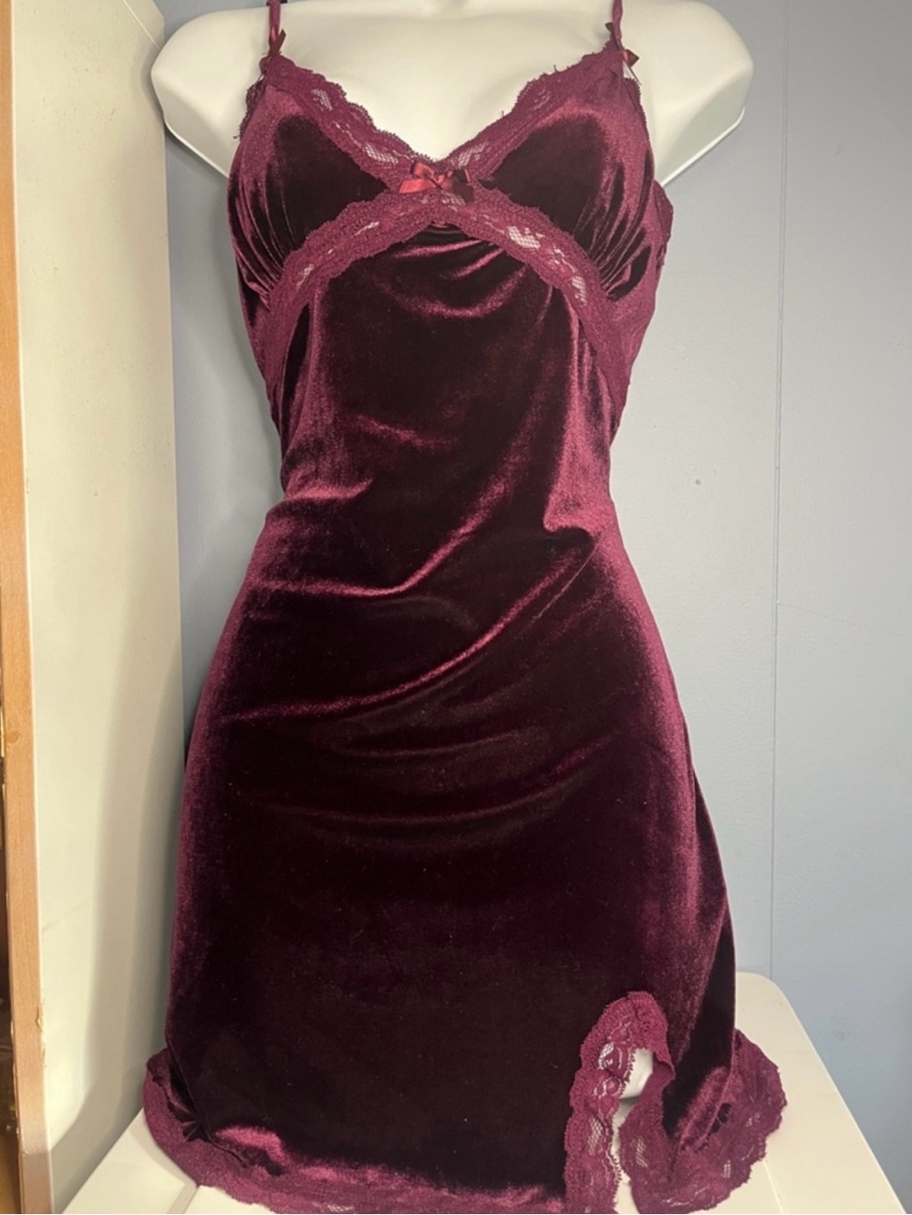 Forever 21 velvet Slip Dress in Deep Plum